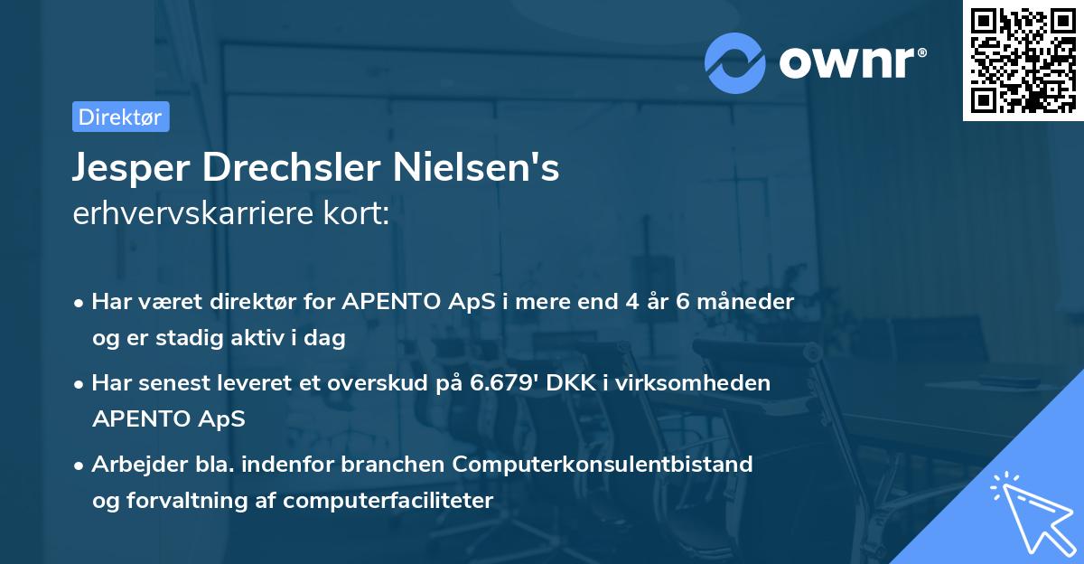 Jesper Drechsler Nielsen's erhvervskarriere kort