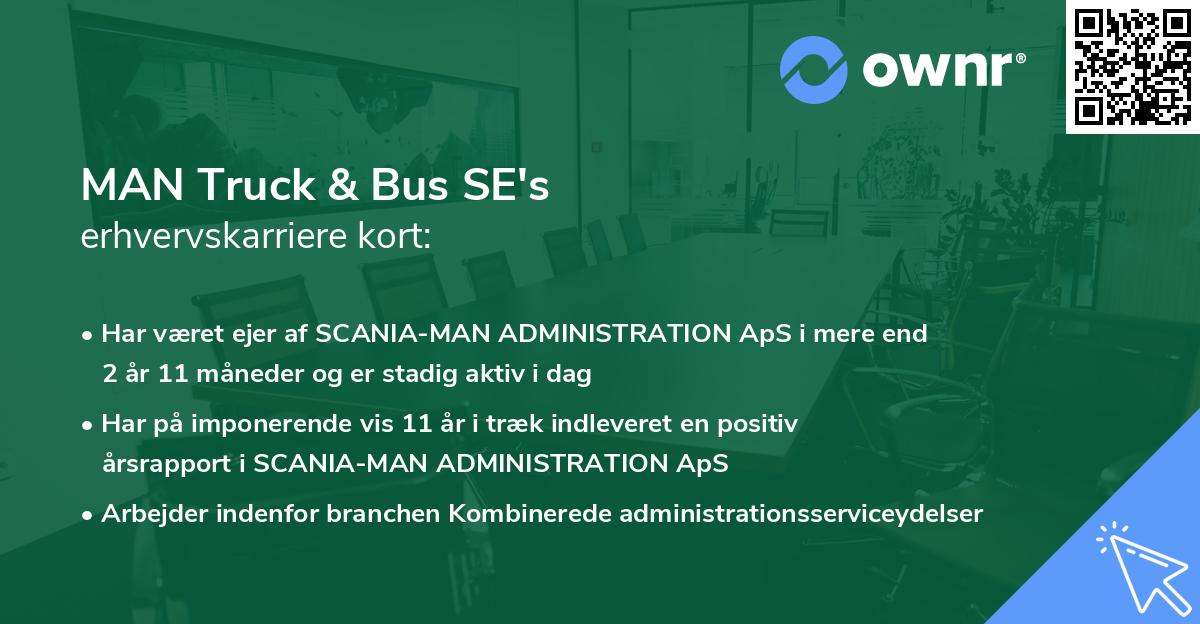 MAN Truck & Bus SE's erhvervskarriere kort