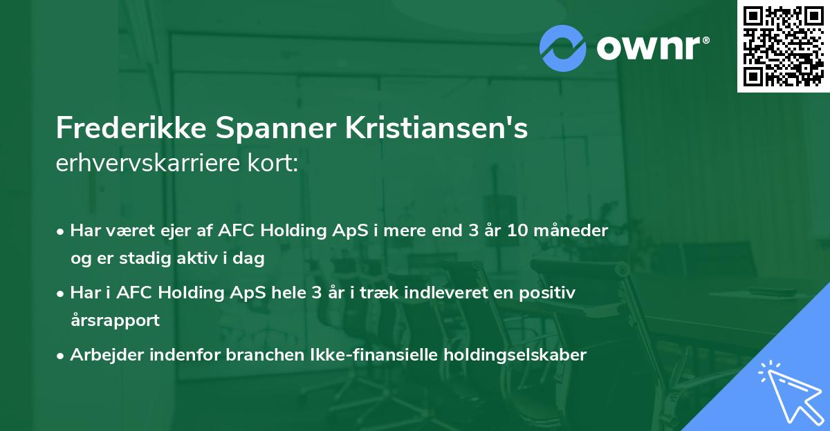 Frederikke Spanner Kristiansen's erhvervskarriere kort