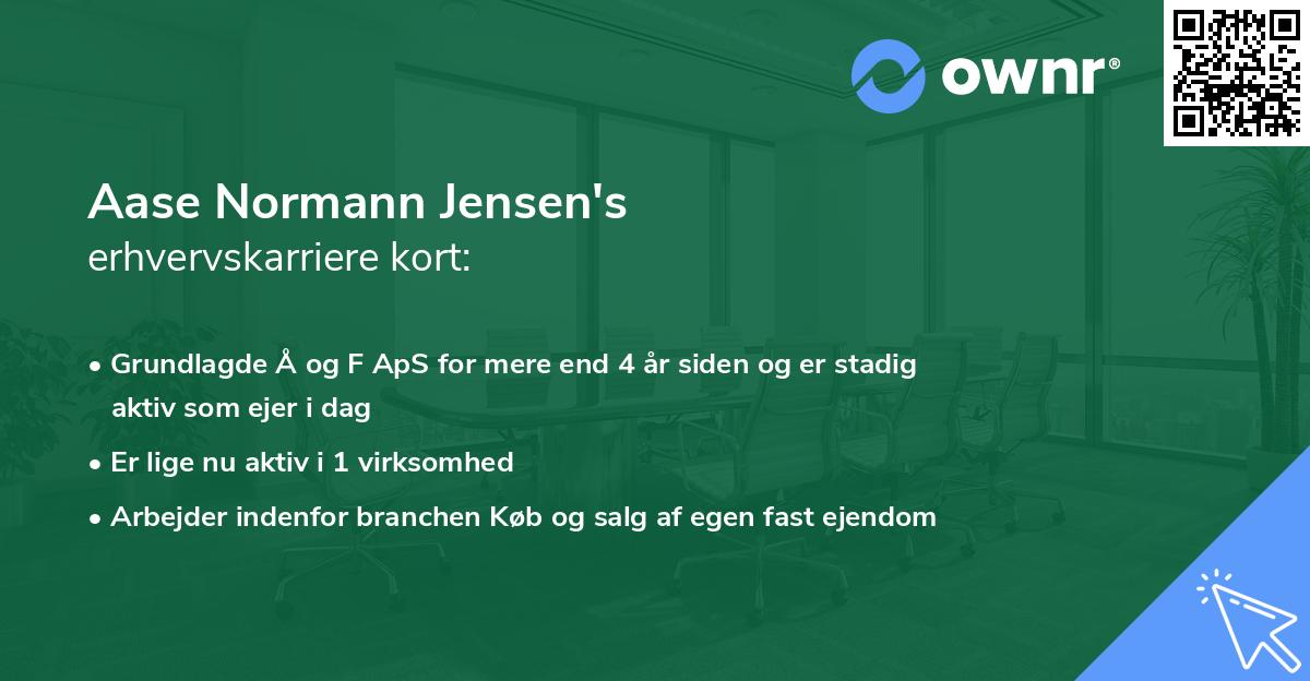 Aase Normann Jensen's erhvervskarriere kort