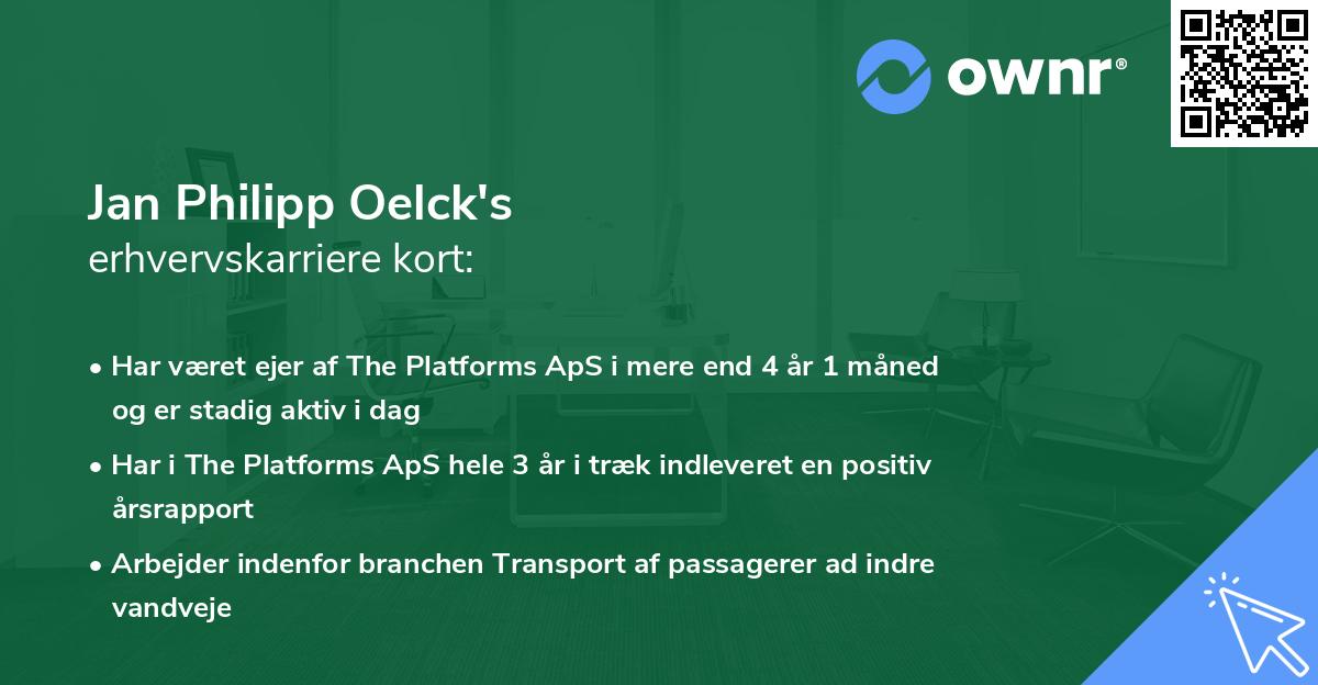 Jan Philipp Oelck's erhvervskarriere kort