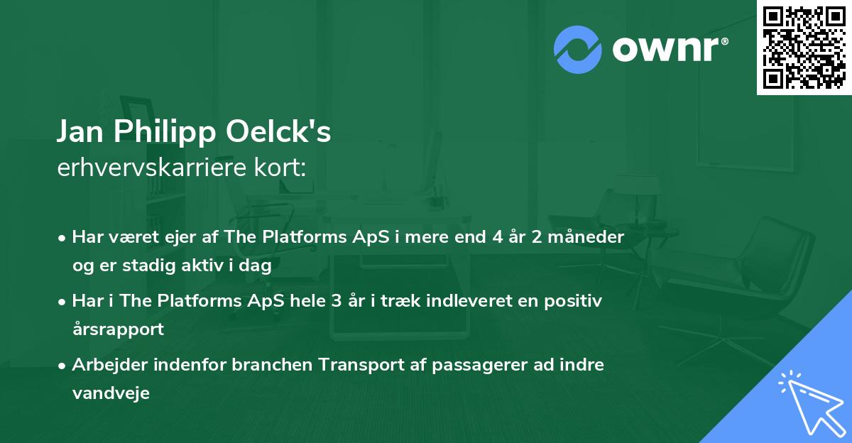 Jan Philipp Oelck's erhvervskarriere kort