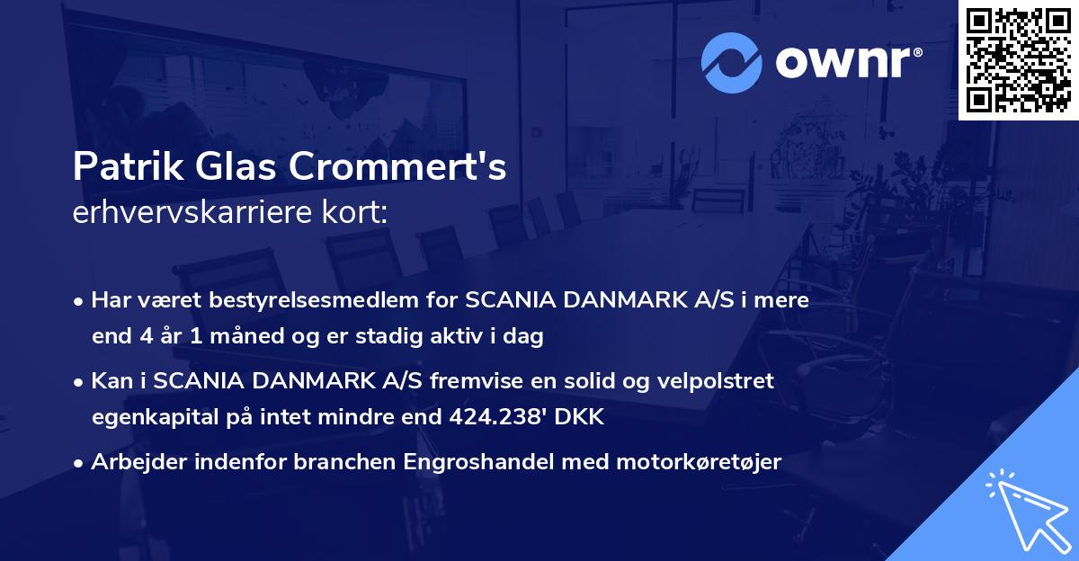Patrik Glas Crommert's erhvervskarriere kort