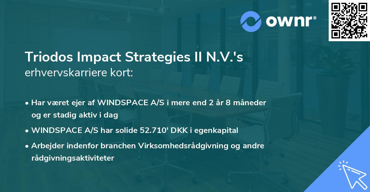 Triodos Impact Strategies II N.V.'s erhvervskarriere kort