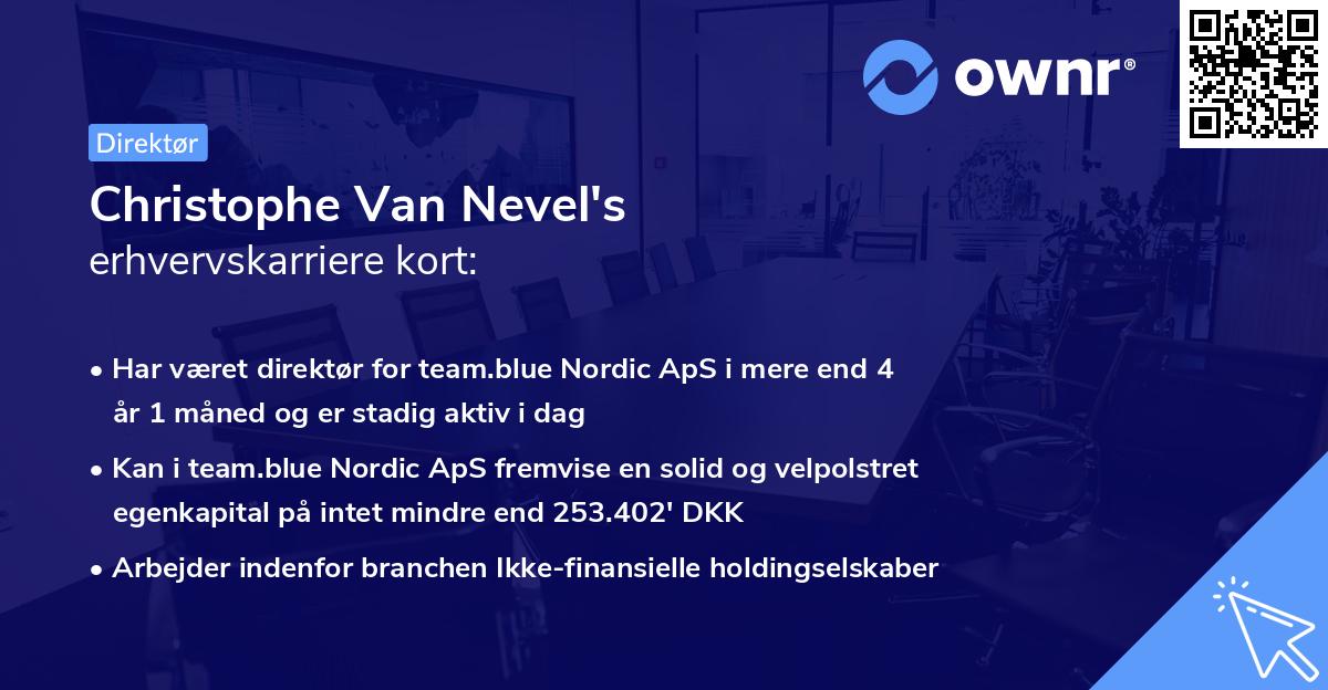 Christophe Van Nevel's erhvervskarriere kort
