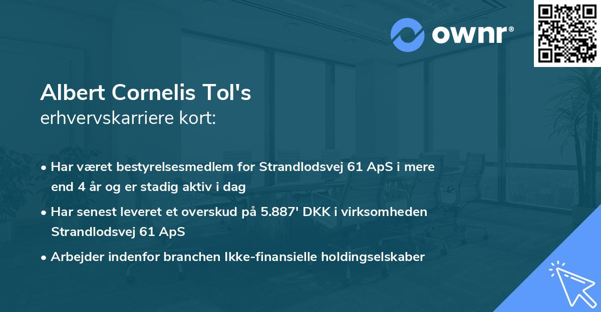 Albert Cornelis Tol's erhvervskarriere kort