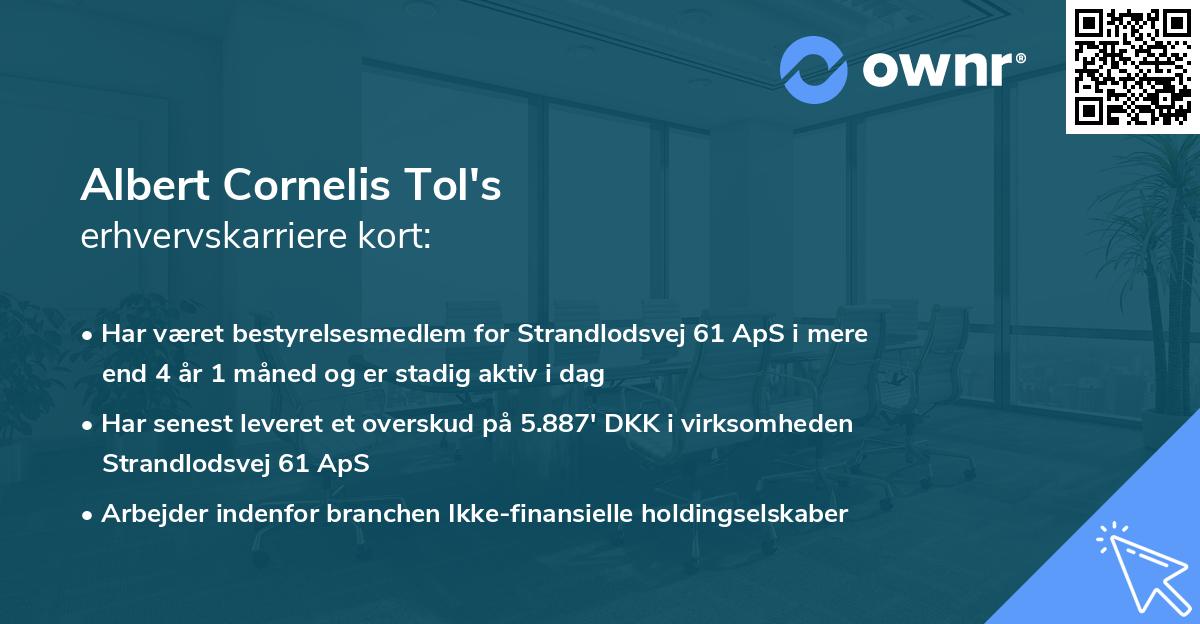 Albert Cornelis Tol's erhvervskarriere kort