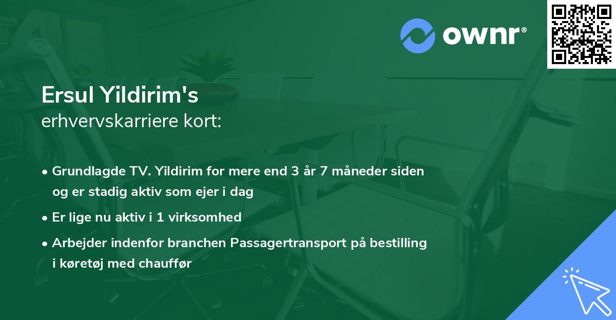 Ersul Yildirim's erhvervskarriere kort