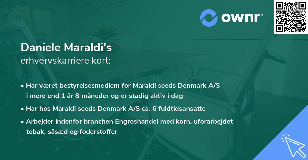 Daniele Maraldi's erhvervskarriere kort