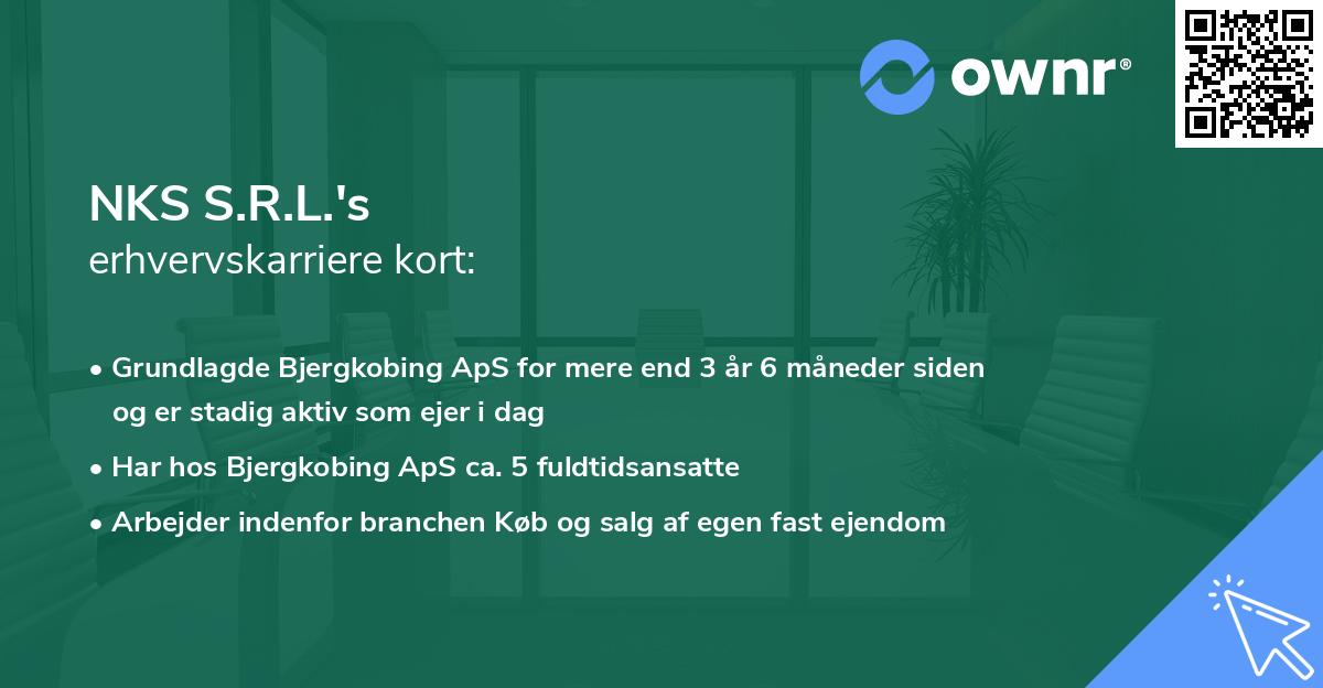 NKS S.R.L.'s erhvervskarriere kort