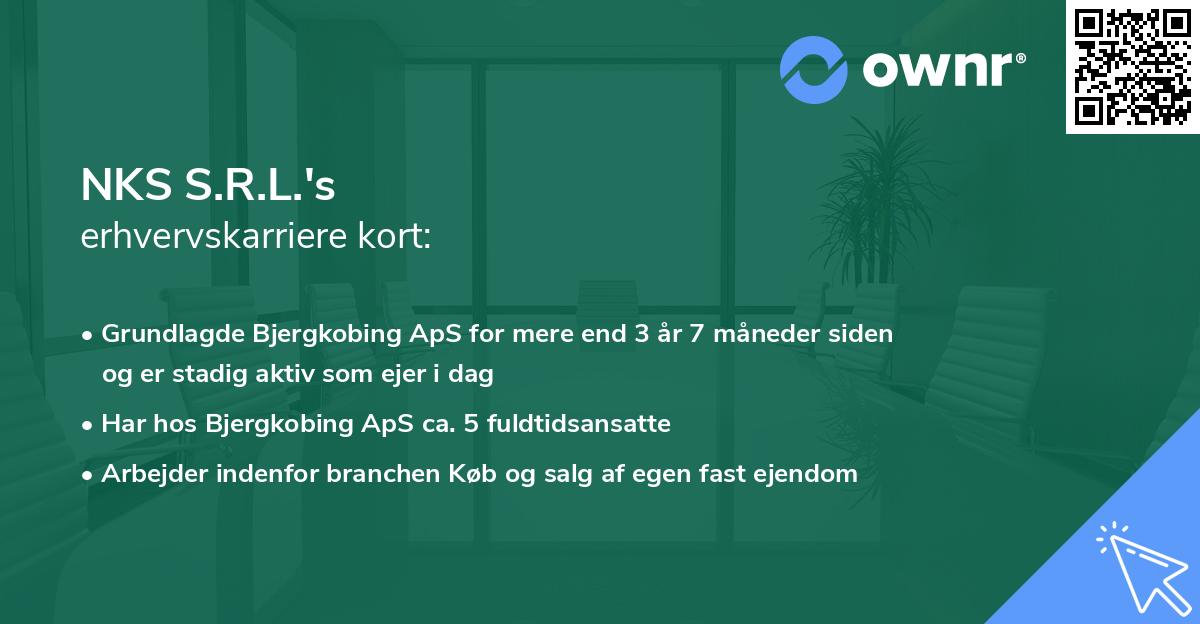 NKS S.R.L.'s erhvervskarriere kort