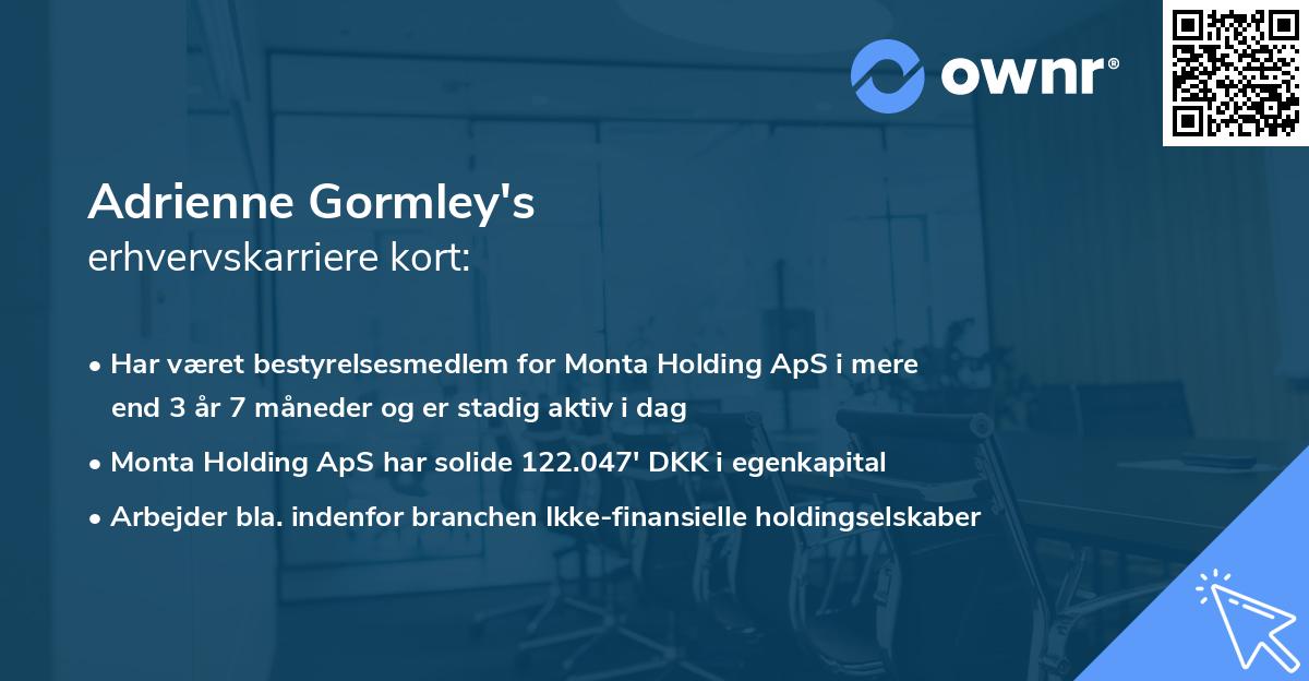 Adrienne Gormley's erhvervskarriere kort