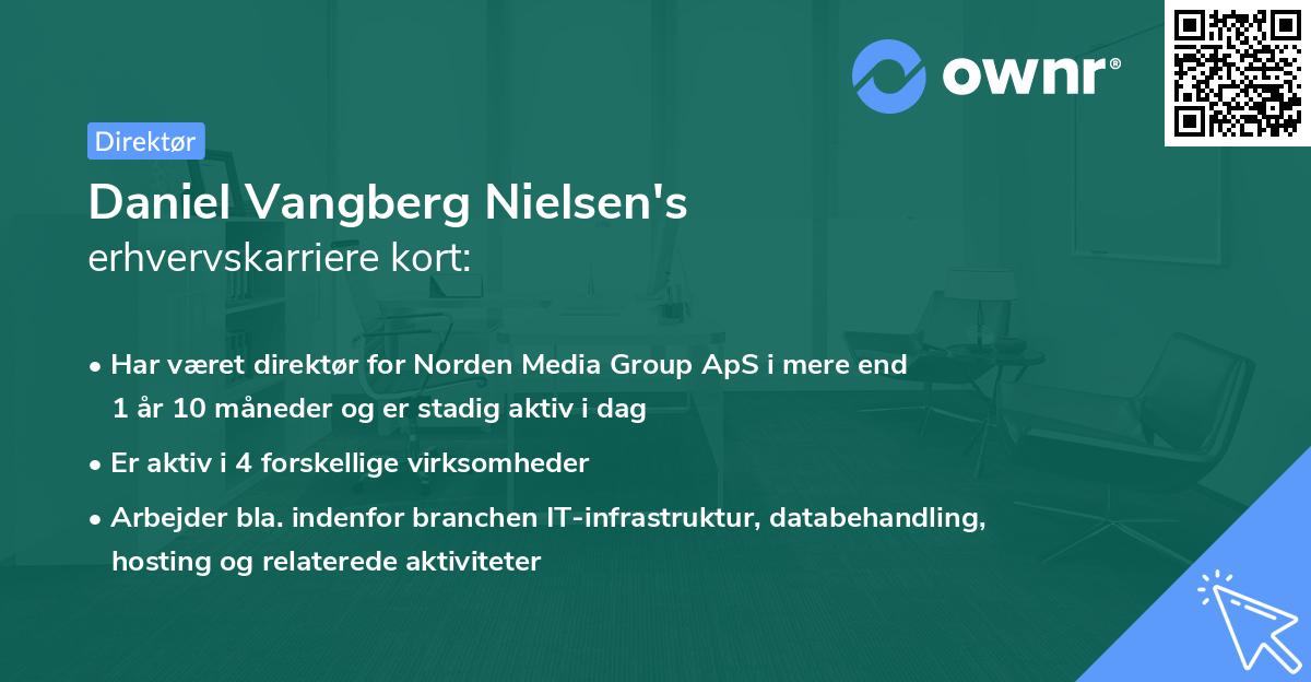Daniel Vangberg Nielsen's erhvervskarriere kort