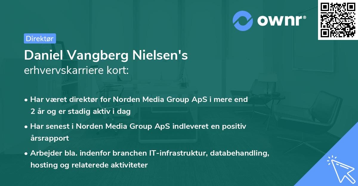 Daniel Vangberg Nielsen's erhvervskarriere kort