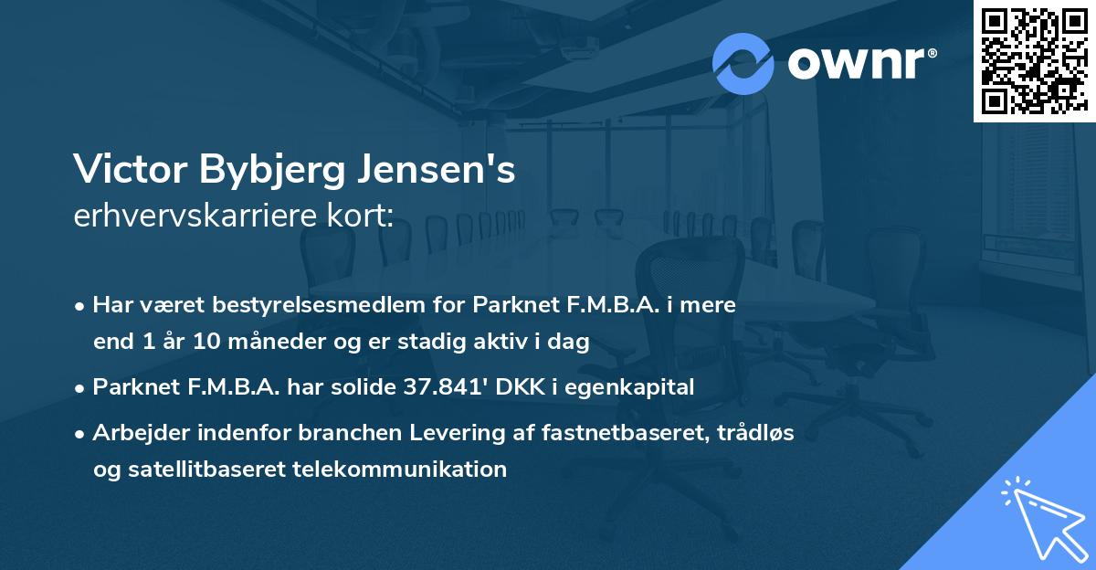 Victor Bybjerg Jensen's erhvervskarriere kort