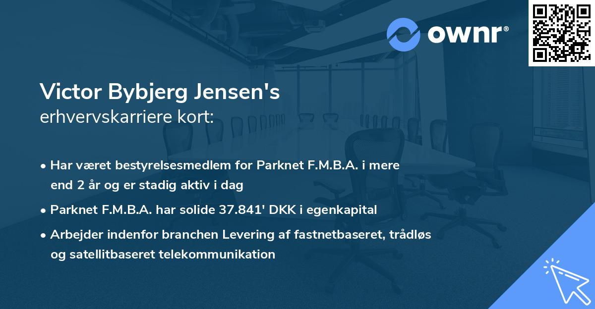 Victor Bybjerg Jensen's erhvervskarriere kort