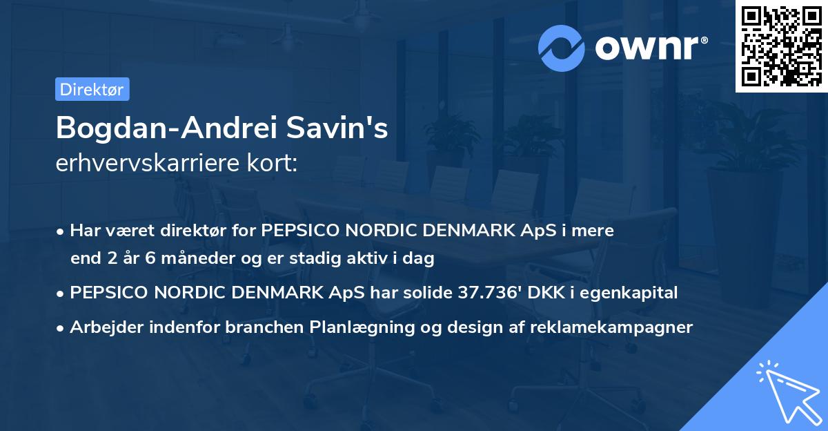 Bogdan-Andrei Savin's erhvervskarriere kort