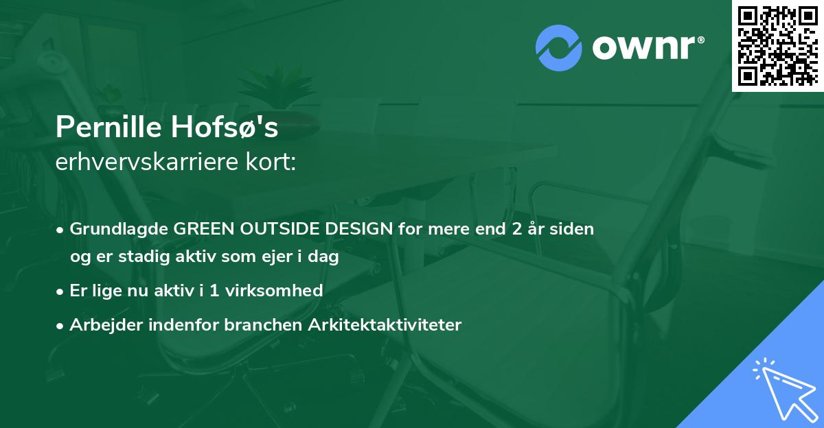 Pernille Hofsø's erhvervskarriere kort