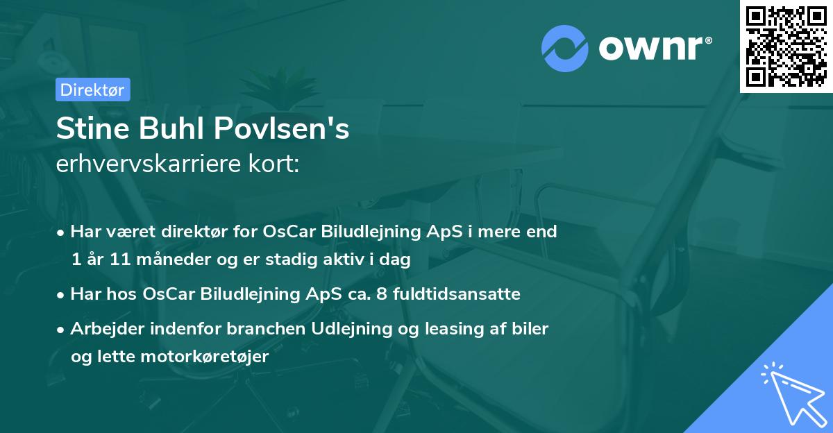 Stine Buhl Povlsen's erhvervskarriere kort