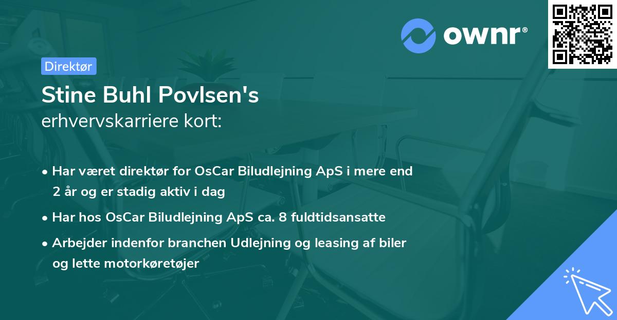 Stine Buhl Povlsen's erhvervskarriere kort