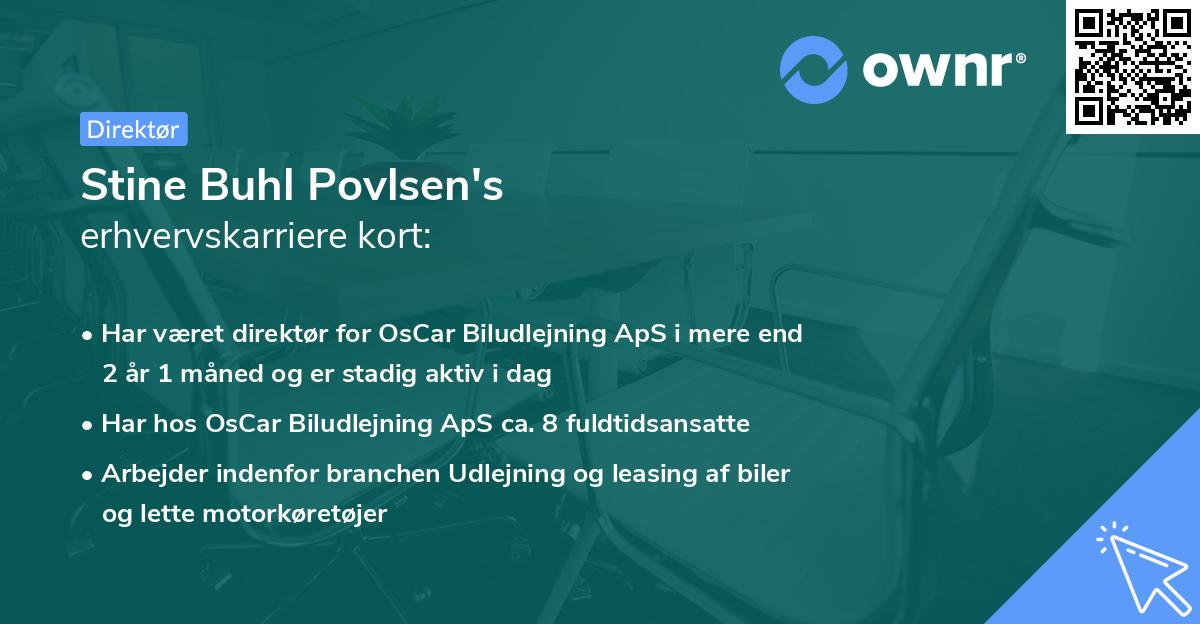 Stine Buhl Povlsen's erhvervskarriere kort