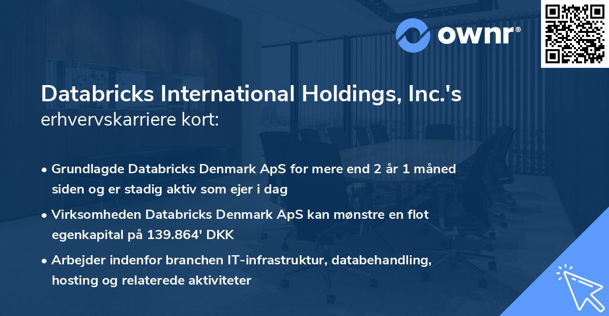 Databricks International Holdings, Inc.'s erhvervskarriere kort