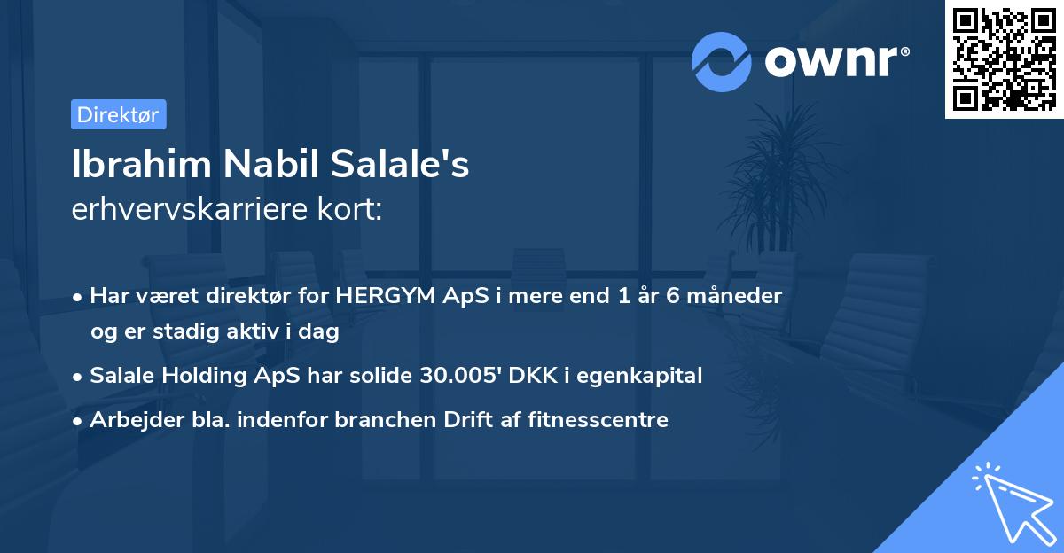 Ibrahim Nabil Salale's erhvervskarriere kort