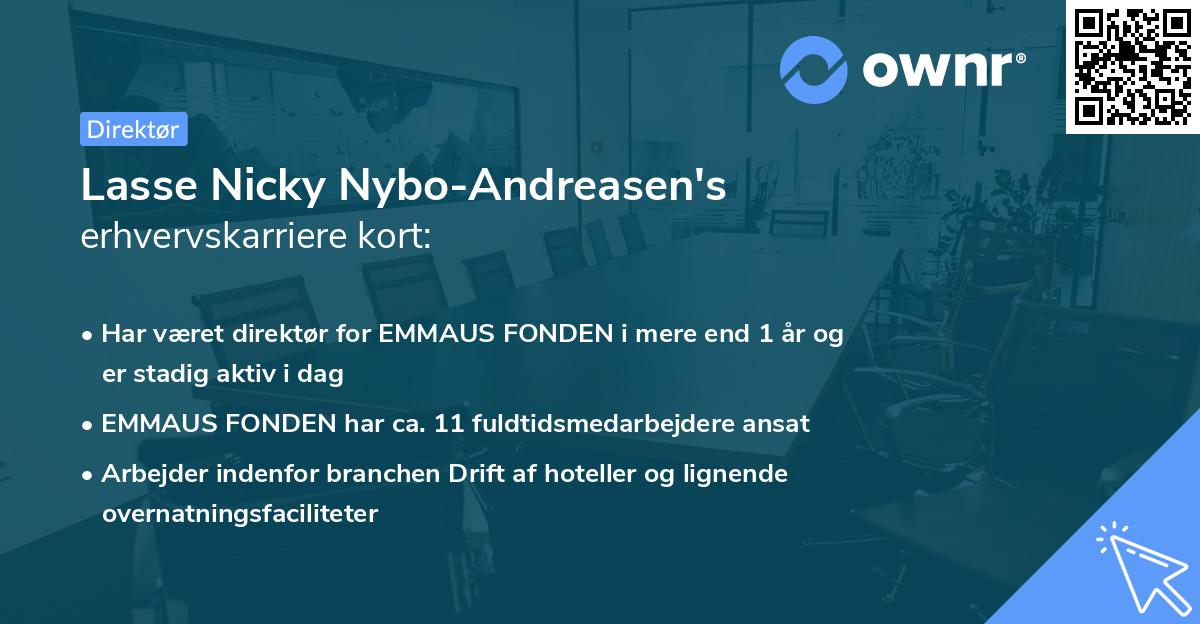 Lasse Nicky Nybo-Andreasen's erhvervskarriere kort