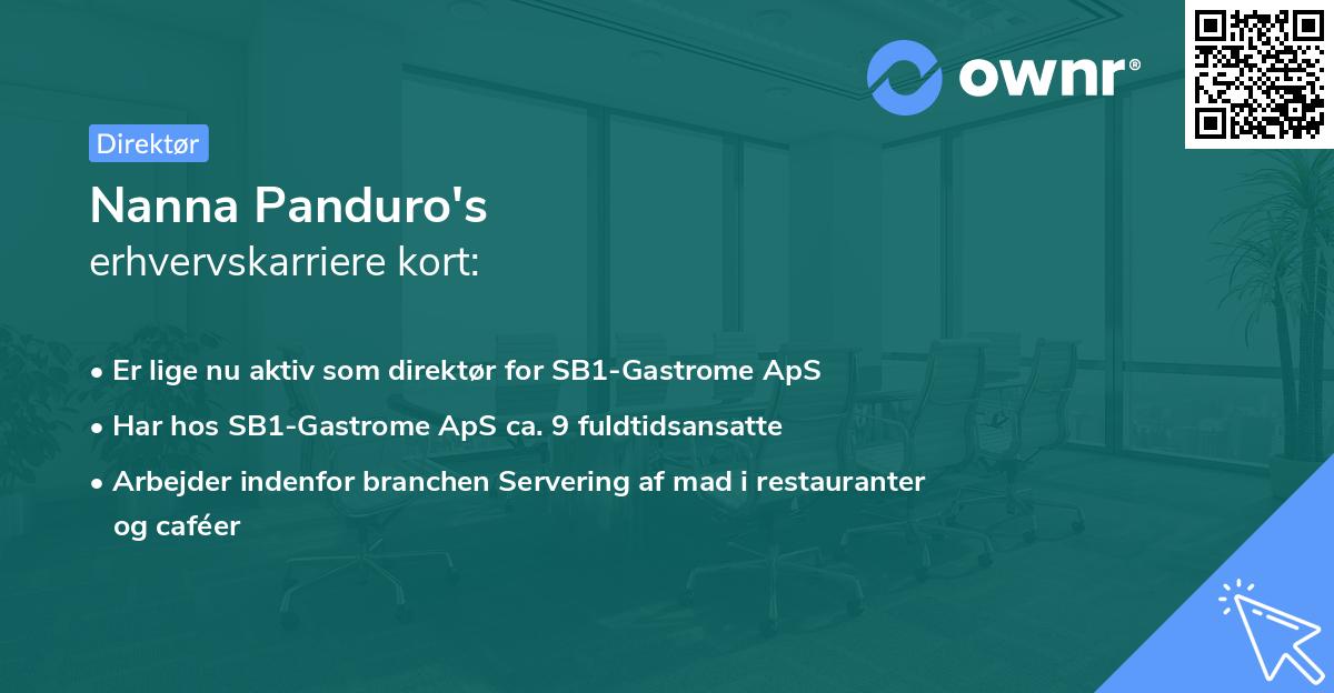 Nanna Panduro's erhvervskarriere kort