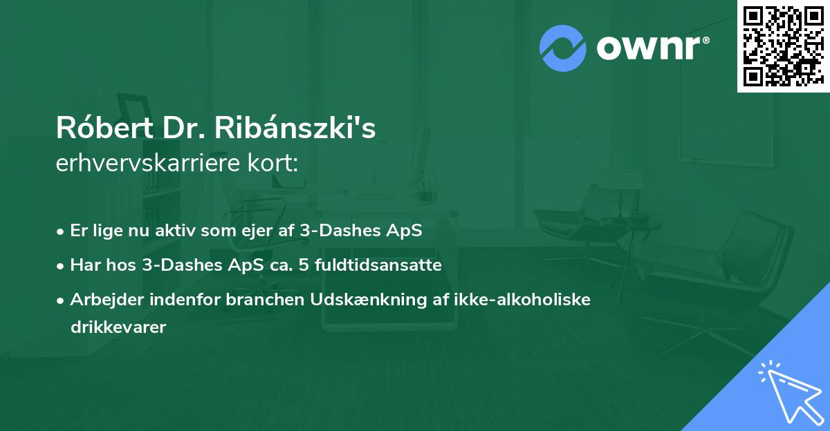 Róbert Dr. Ribánszki's erhvervskarriere kort