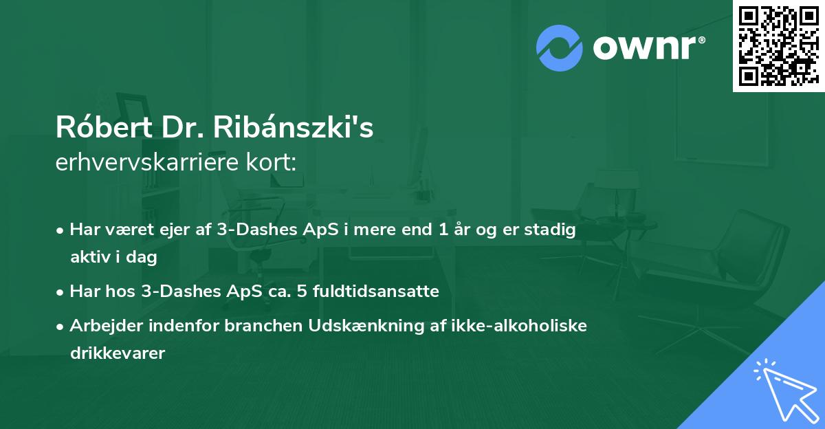 Róbert Dr. Ribánszki's erhvervskarriere kort