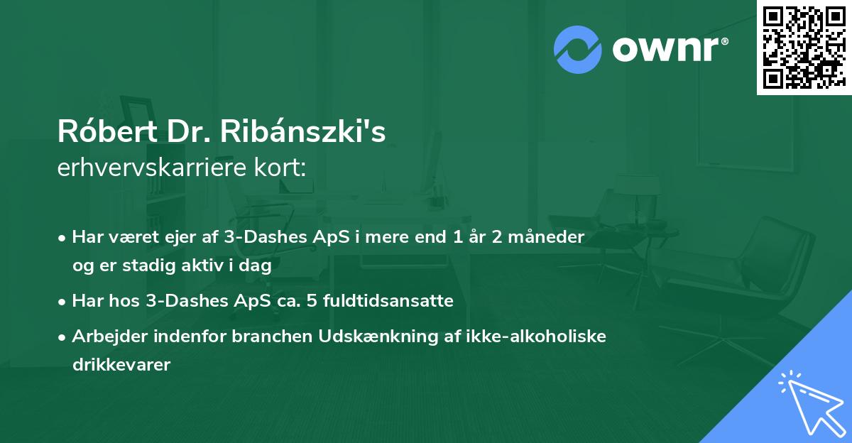 Róbert Dr. Ribánszki's erhvervskarriere kort