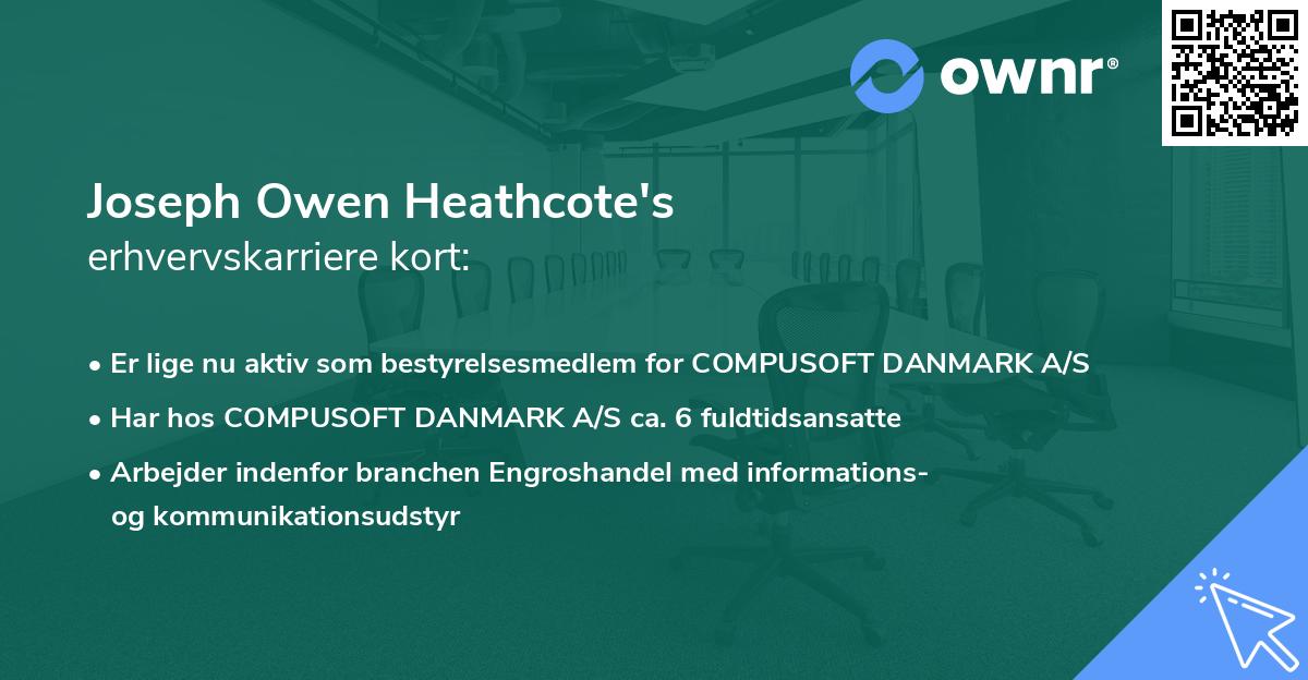 Joseph Owen Heathcote's erhvervskarriere kort
