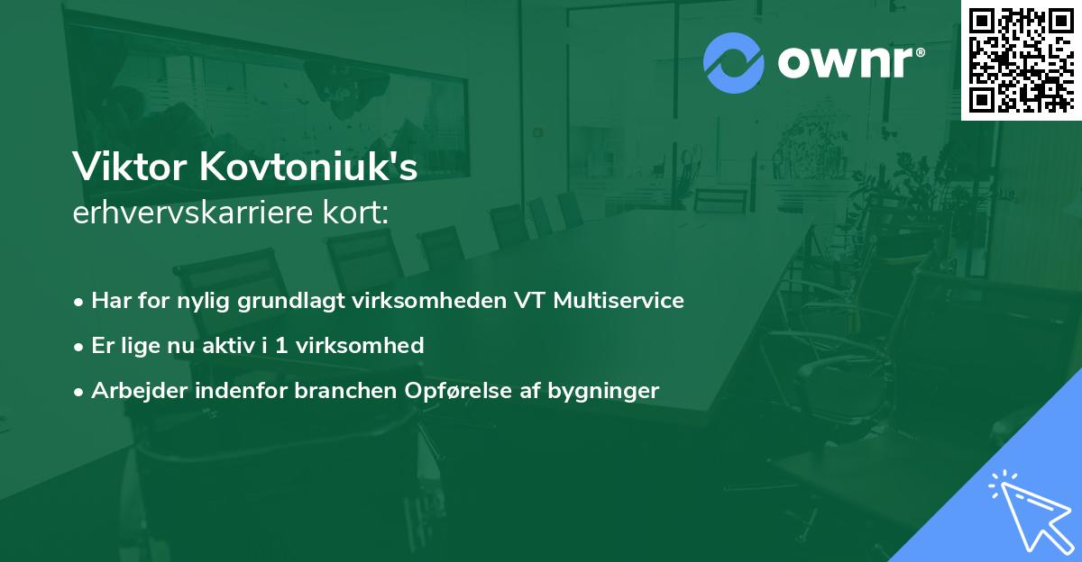 Viktor Kovtoniuk's erhvervskarriere kort