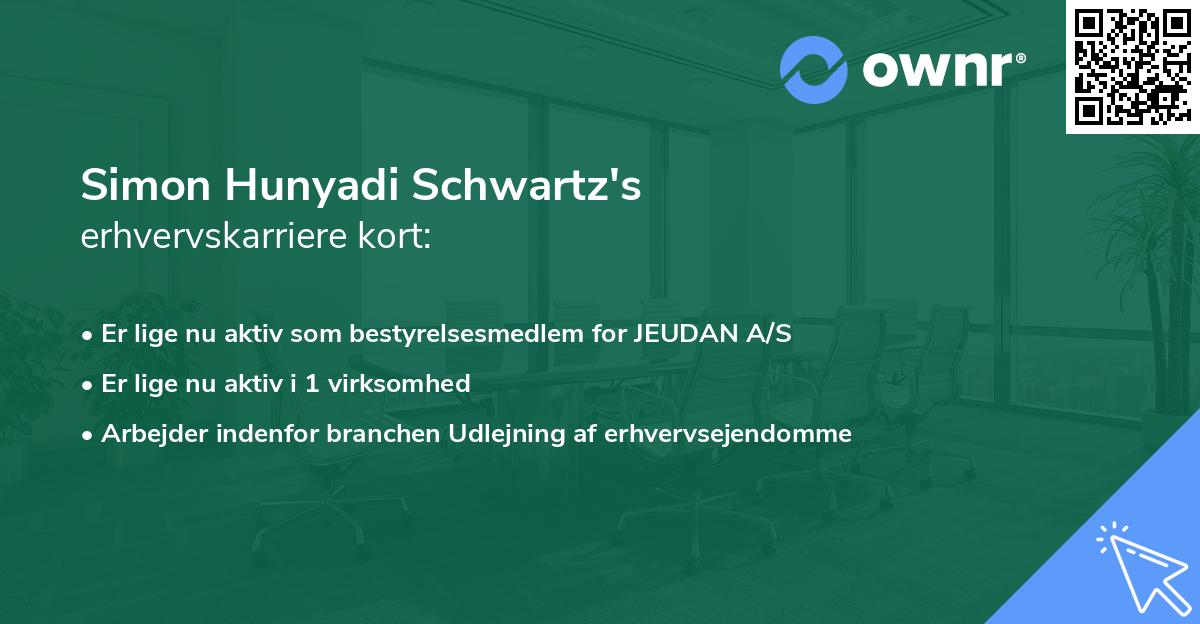 Simon Hunyadi Schwartz's erhvervskarriere kort