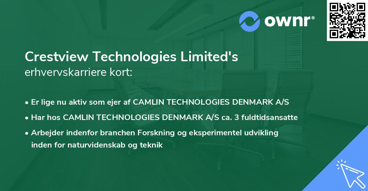Crestview Technologies Limited's erhvervskarriere kort