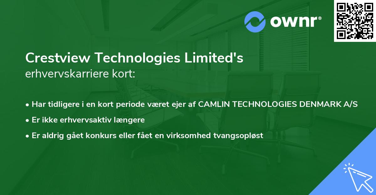 Crestview Technologies Limited's erhvervskarriere kort