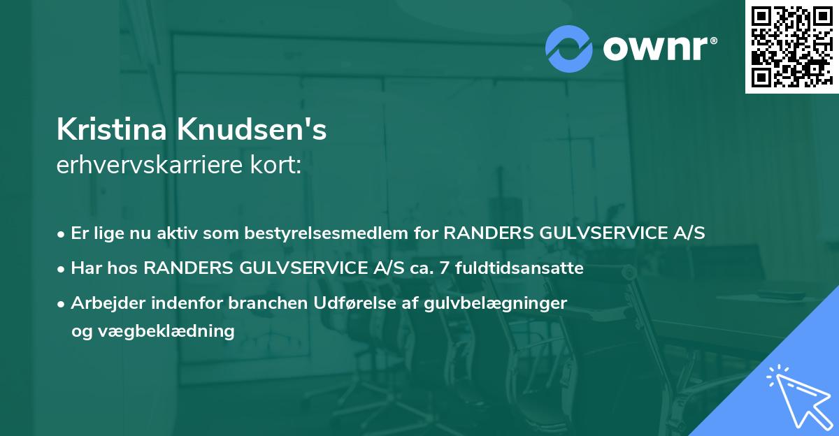 Kristina Knudsen's erhvervskarriere kort