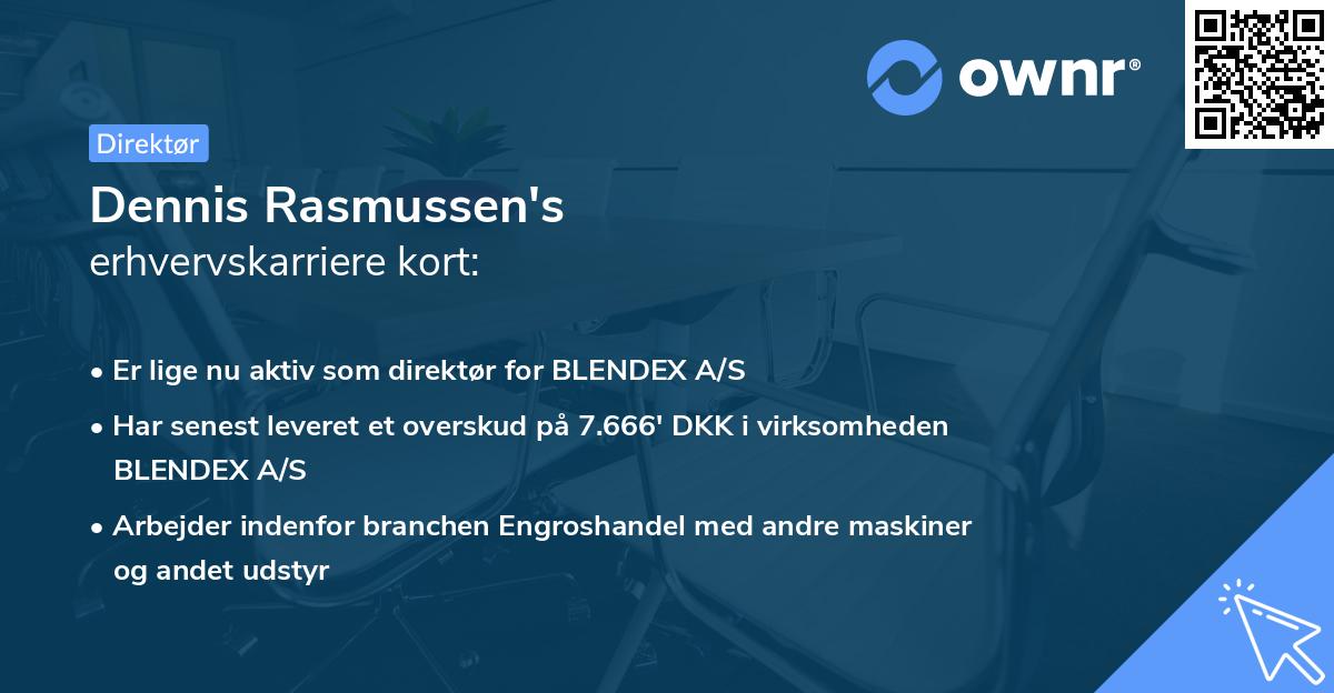 Dennis Rasmussen's erhvervskarriere kort
