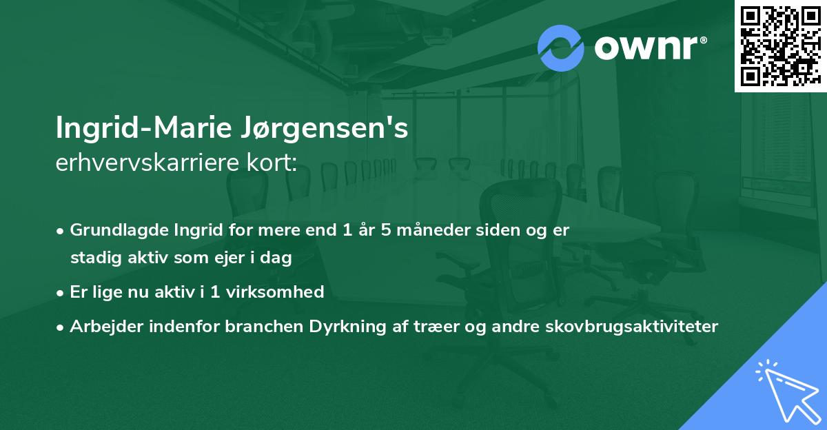 Ingrid-Marie Jørgensen's erhvervskarriere kort