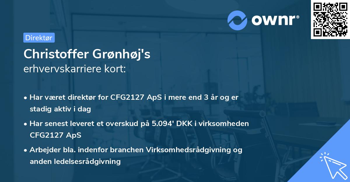Christoffer Grønhøj's erhvervskarriere kort