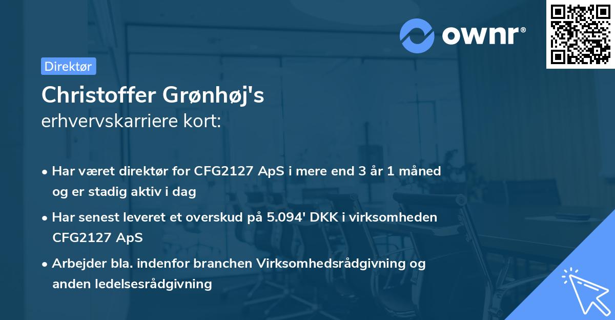 Christoffer Grønhøj's erhvervskarriere kort