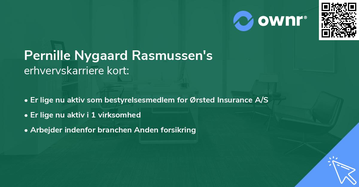Pernille Nygaard Rasmussen's erhvervskarriere kort