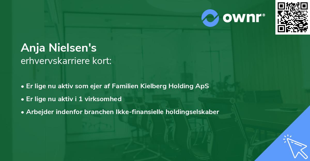 Anja Nielsen's erhvervskarriere kort
