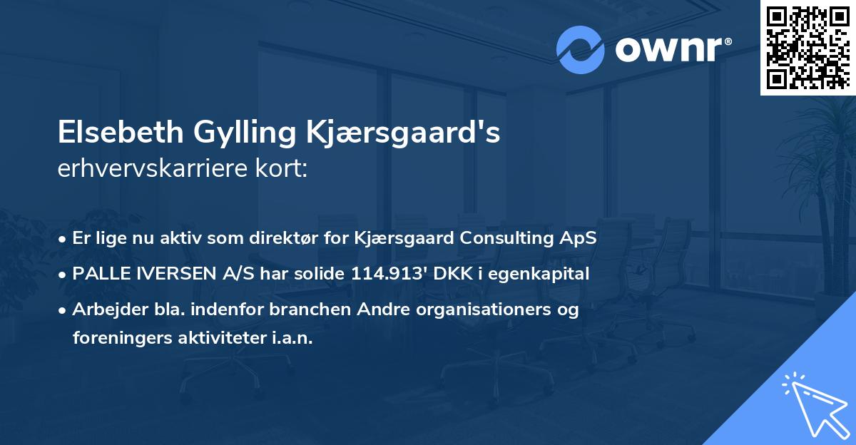 Elsebeth Gylling Kjærsgaard's erhvervskarriere kort