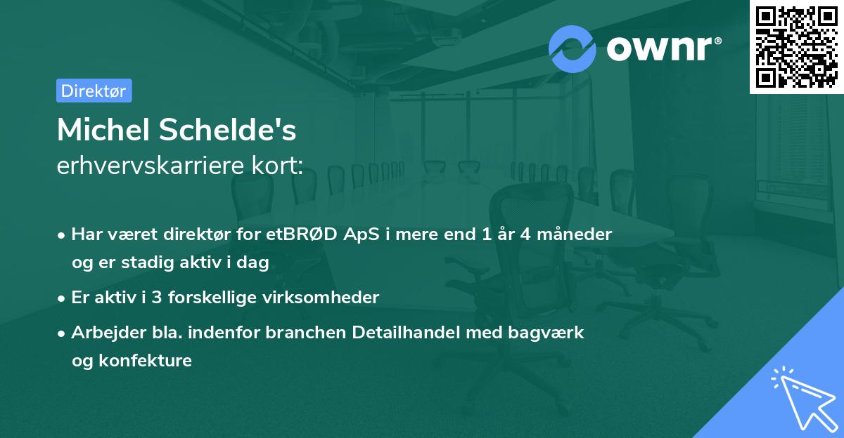 Michel Schelde's erhvervskarriere kort