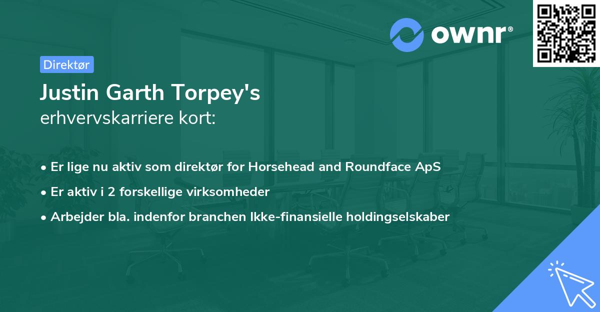 Justin Garth Torpey's erhvervskarriere kort
