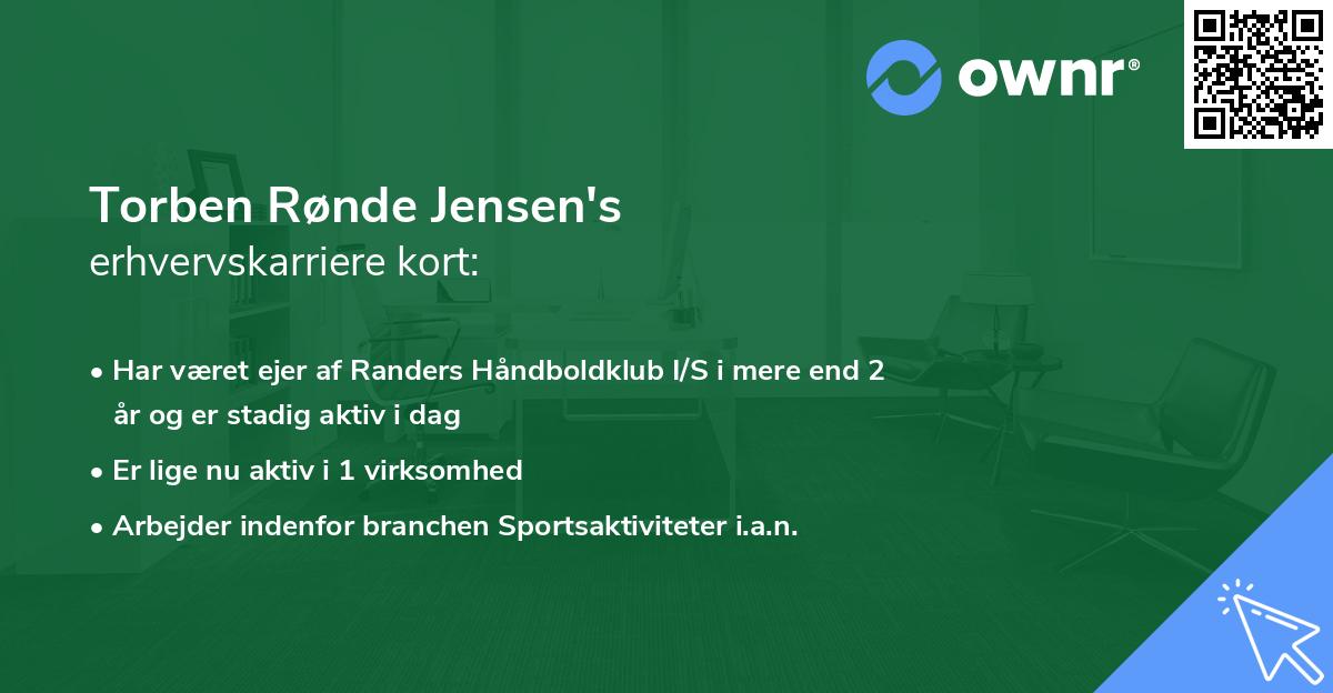 Torben Rønde Jensen's erhvervskarriere kort