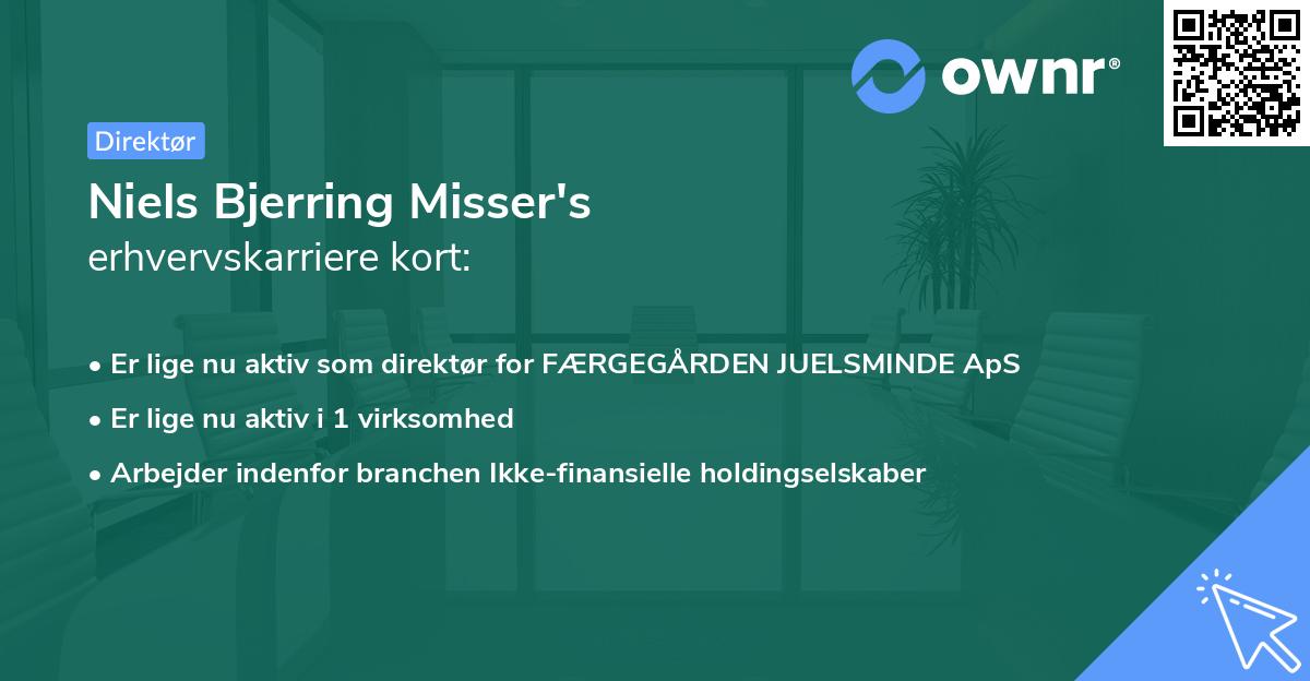 Niels Bjerring Misser's erhvervskarriere kort
