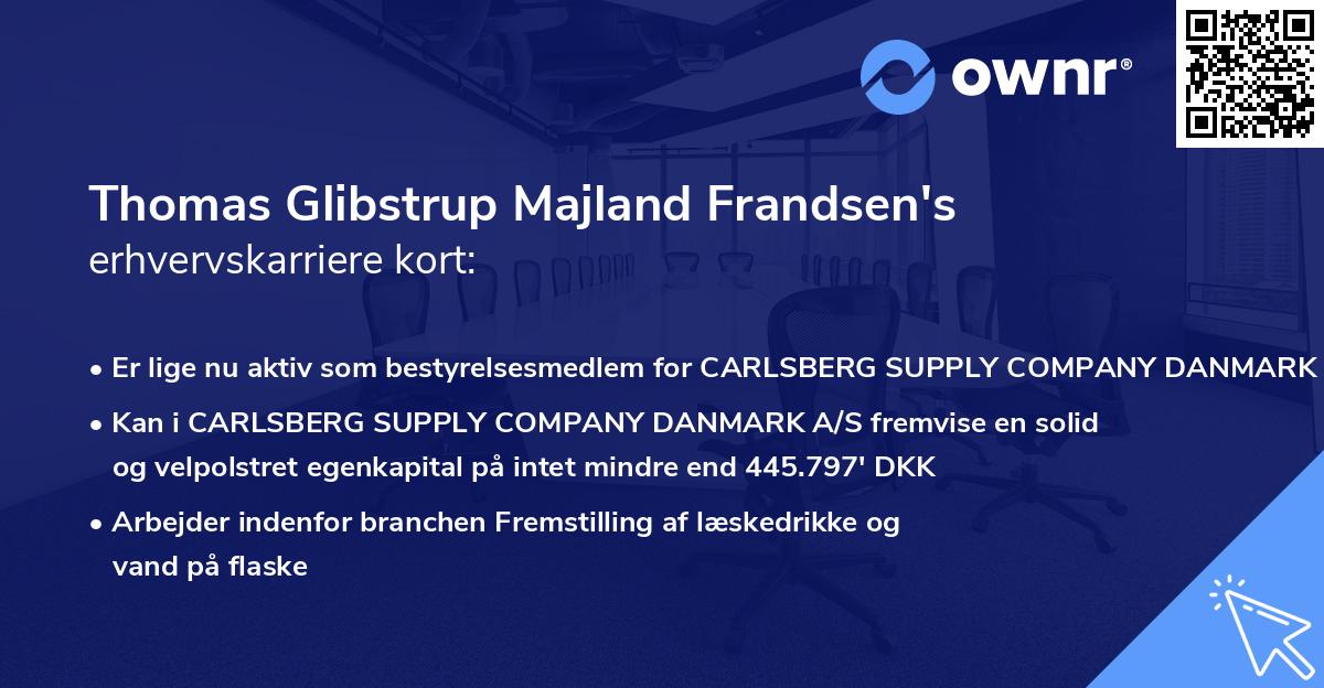 Thomas Glibstrup Majland Frandsen's erhvervskarriere kort